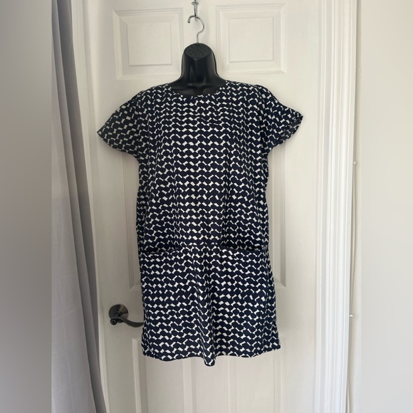 COS A-line Dress Lagenlook Geometric Print front pockets 100% Cotton sz XS - Picture 12 of 12